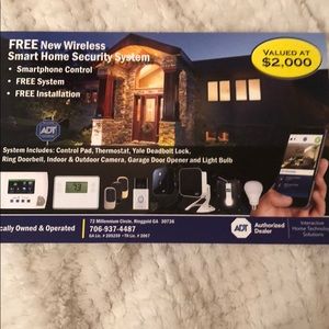 Free smart home security system, free installation